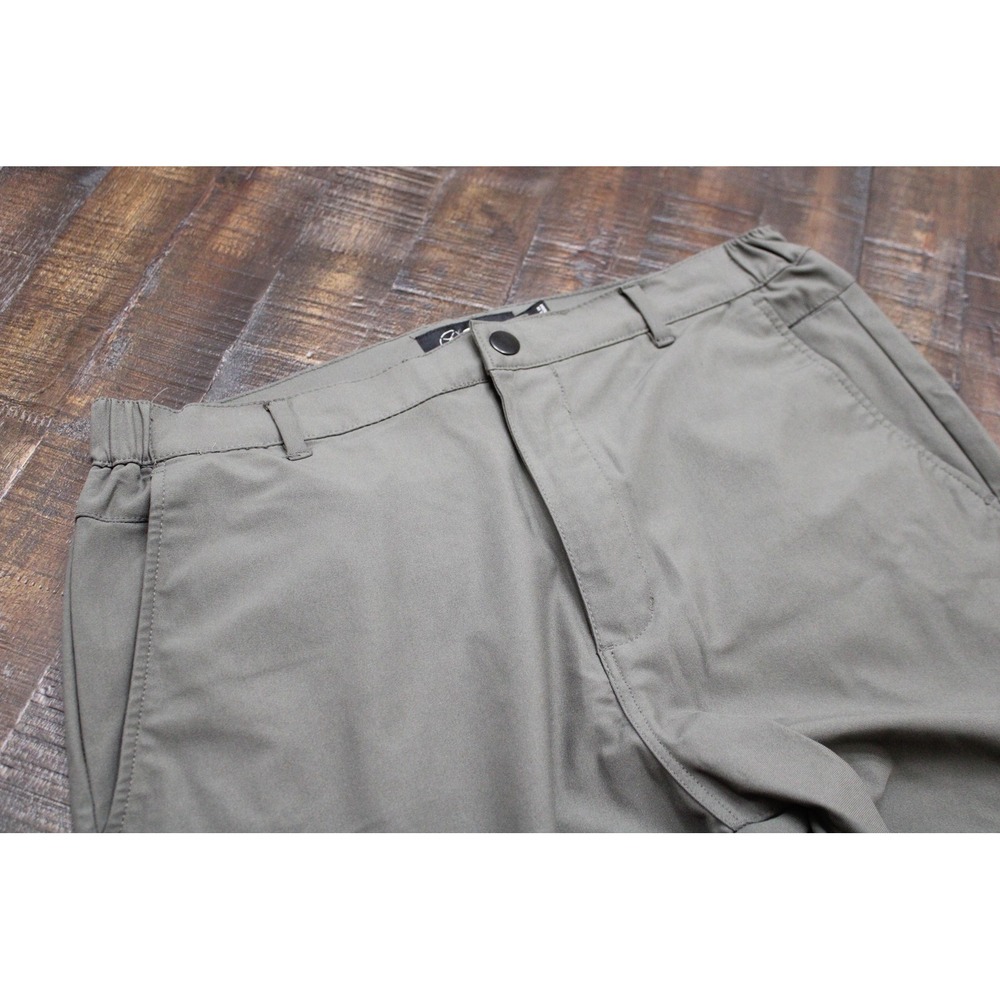 CUTS Pants Mens XL Green Jogger‎ Chino Elastic Cuff Stretch Casual Travel
